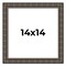14x14 Modern Bamboo Picture Frame with UV-Resistant Acrylic & Acid Free Backing, Available in 5 Finishes - Gold, Silver, Brown, Black, and Natural